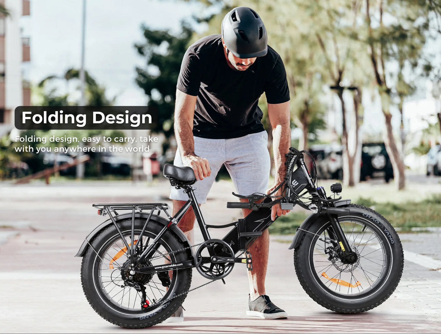 Folding Electric Bicycle 750W Motor 48V13AH Lithium Battery Disc Brake E-bike Adult City Travel 20*4 Inch Fat Tire Electric Bike
