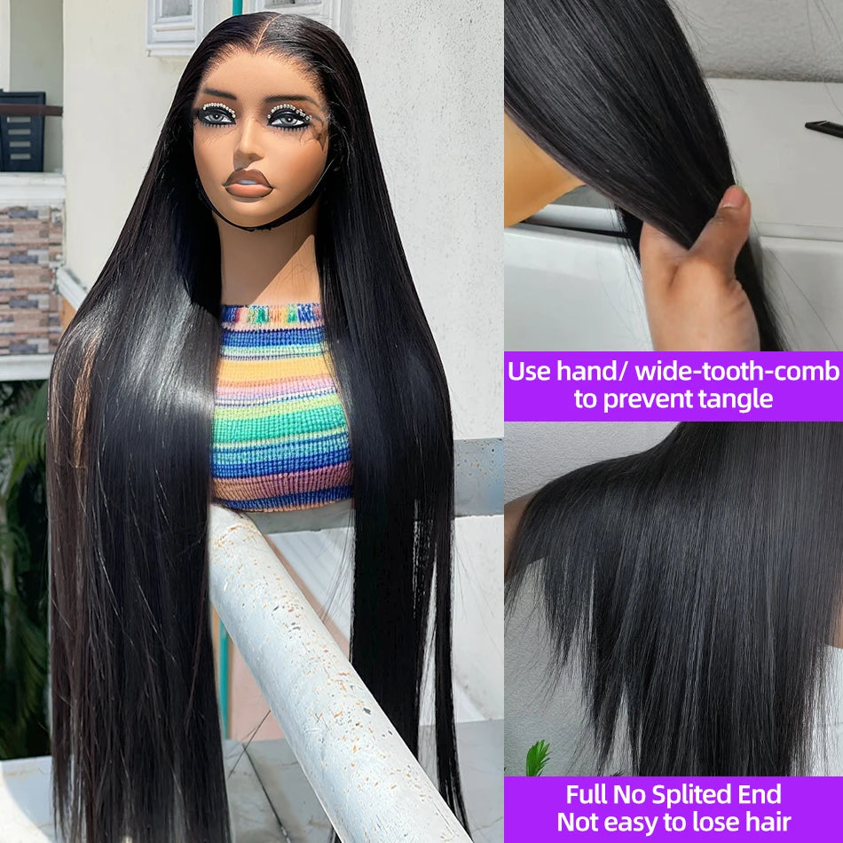 5x5 Pre Cut Hd Lace Closure Wigs 200% Glueless Wigs Human Hair Ready To Wear Bone Straight Lace Front Wigs Human Hair  For Women