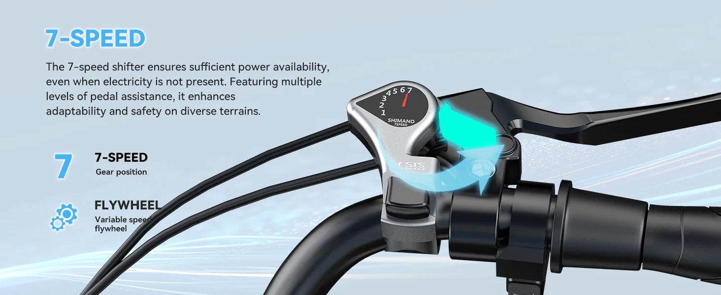 Cybervelo EK7 1000 Peak Electric Bike,80 Miles Removable Battery Ebike, 26" Electric E Bike with 7-Speed,Adult Electric Bicycles