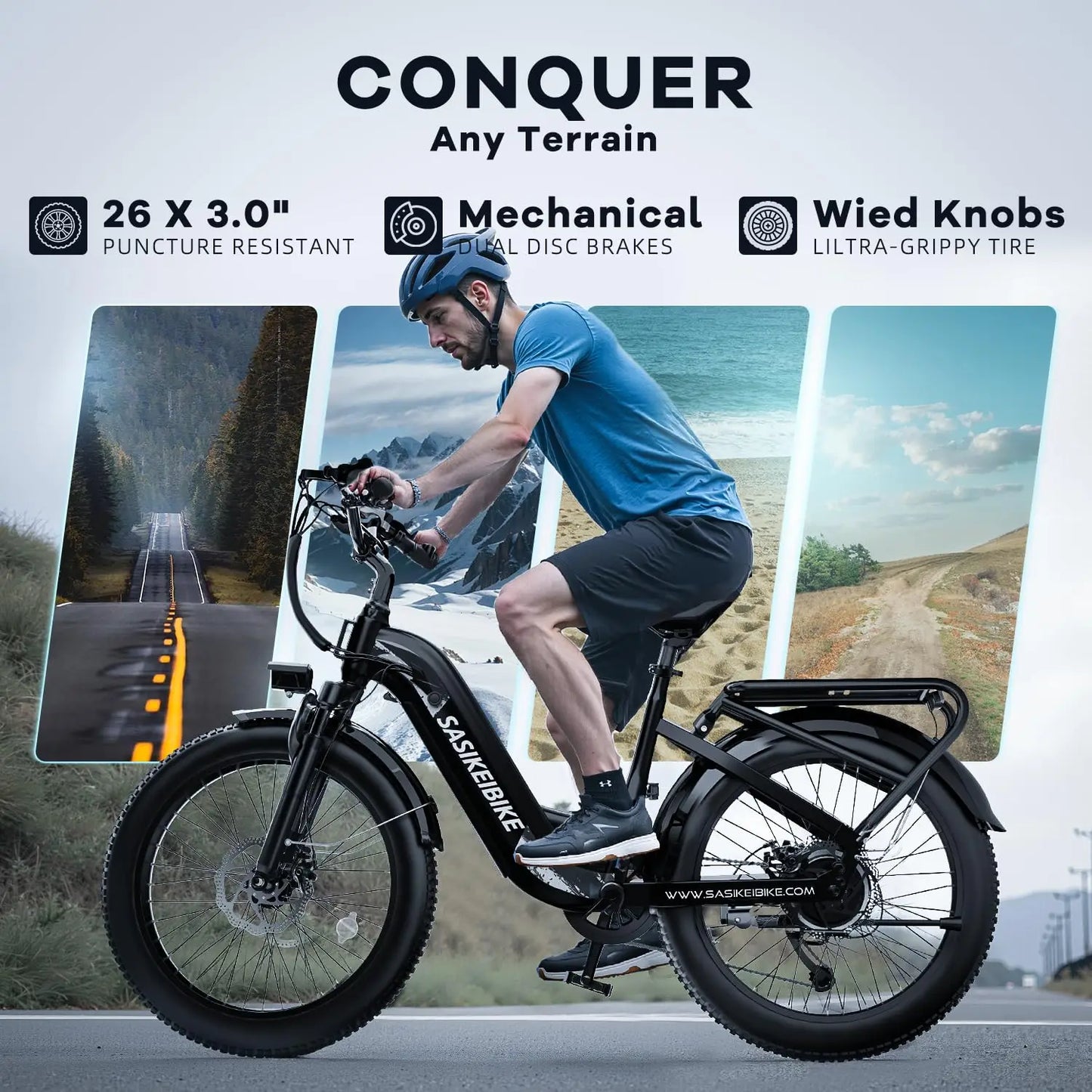 1500W Motor Peak Electric Bike for Adults and Teenagers, 48V 20AH Removable Battery Step Thru EBike, 30+MPH, 80, Customized