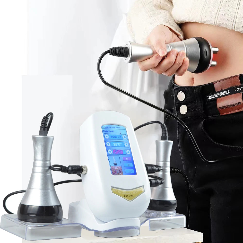 3 In 1 Body Slimming Massager Cavitation Machine Multi-Functional Device Face Body Tightening Lifting  Beauty Salon With Gel