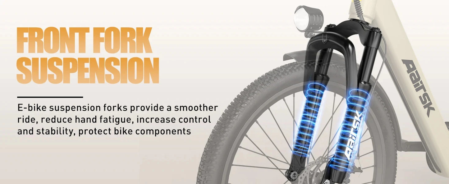 Aairsk SU7 E-bike 250W Motor 36V13AH City Commute Electric Bike 24 inch Tire NFC Key Men and women cycling Electric Bicycle