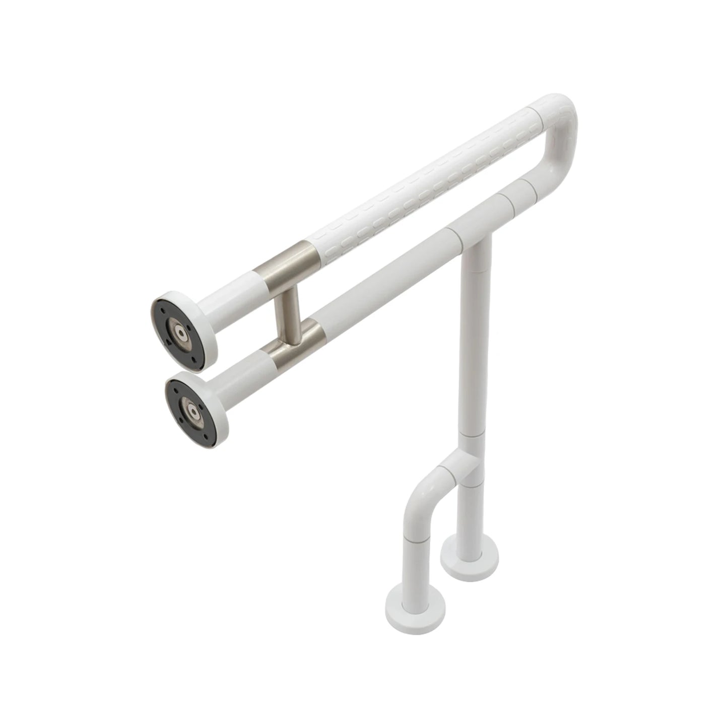23.6 Inch Handicap Grab Bars Toilet Bathroom Safety Handrails Assist Frame White For pregnant women Elderly, Load 551lbs