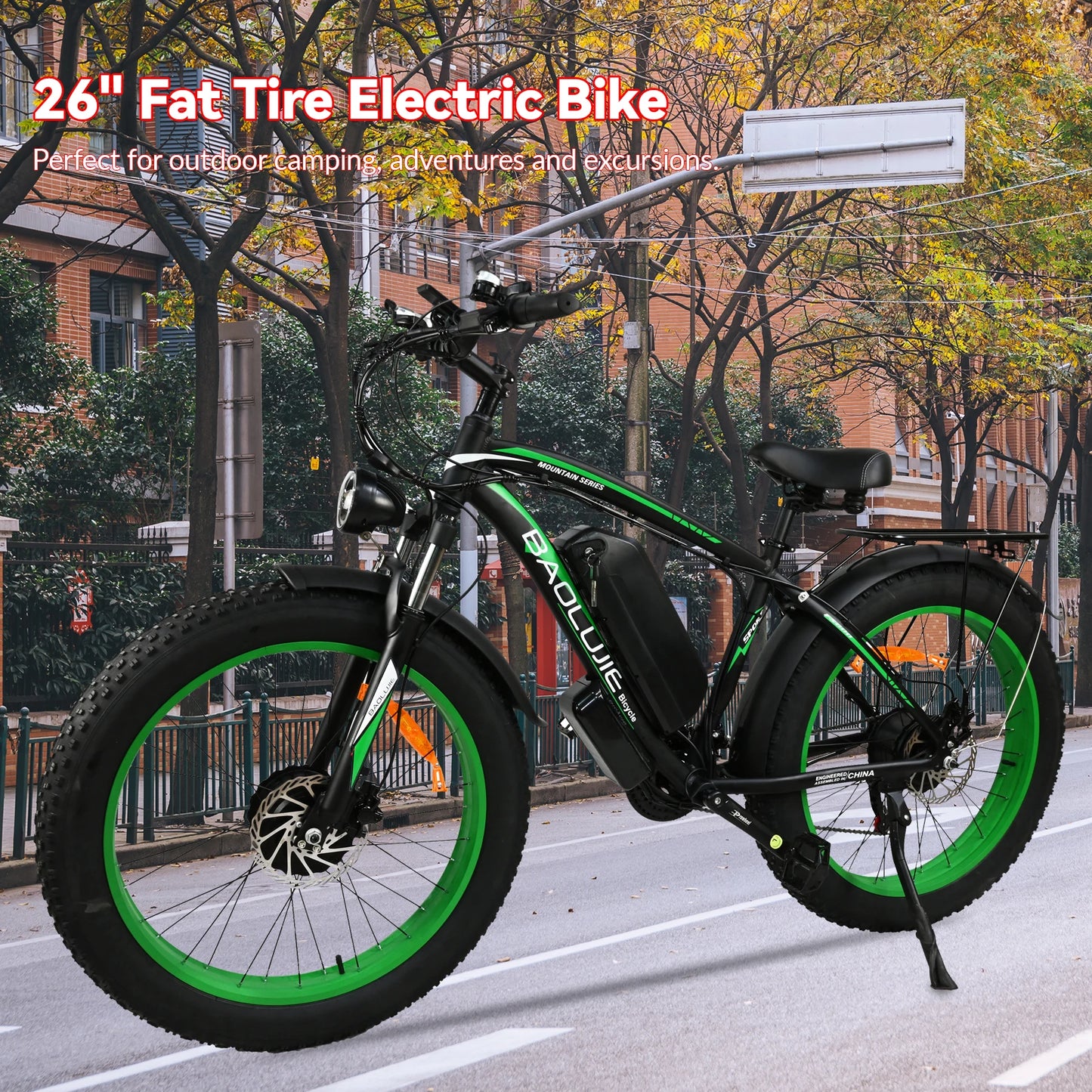 Electric Bike 2000W Dual Motor 48V20AH Lithium Battery 21 Speed E-bike Hydraulic Brake 26*4 Inch Fat Tire Snow Electric Bicycle