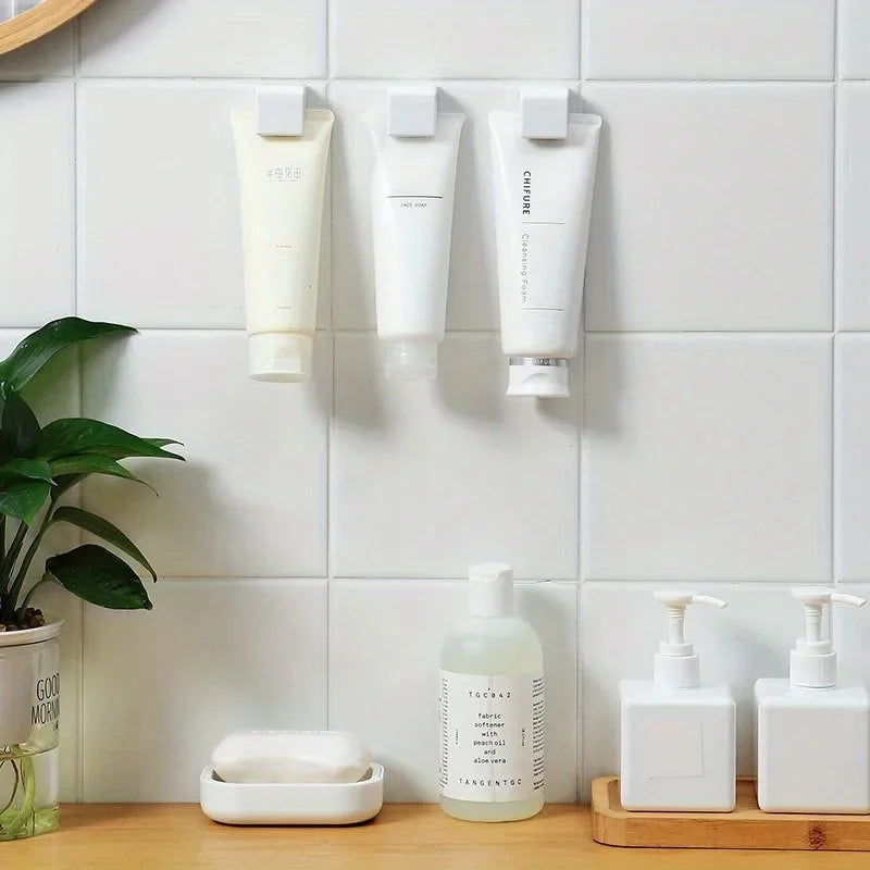 Punch-free Toothbrush Holder Wall-mounted Toothpaste Holder Storage Rack Holders Organizer Bathroom Accessories