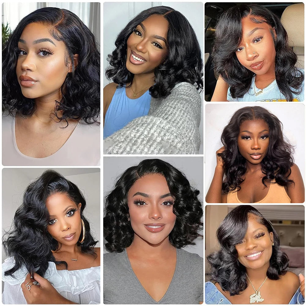 5X5 4X4 Glueless Body Wave Bob Wigs 13X4 13x6 HD Lace Frontal Wig 100% Human Hair Natural Wave Wig Short Bob Wigs of Women