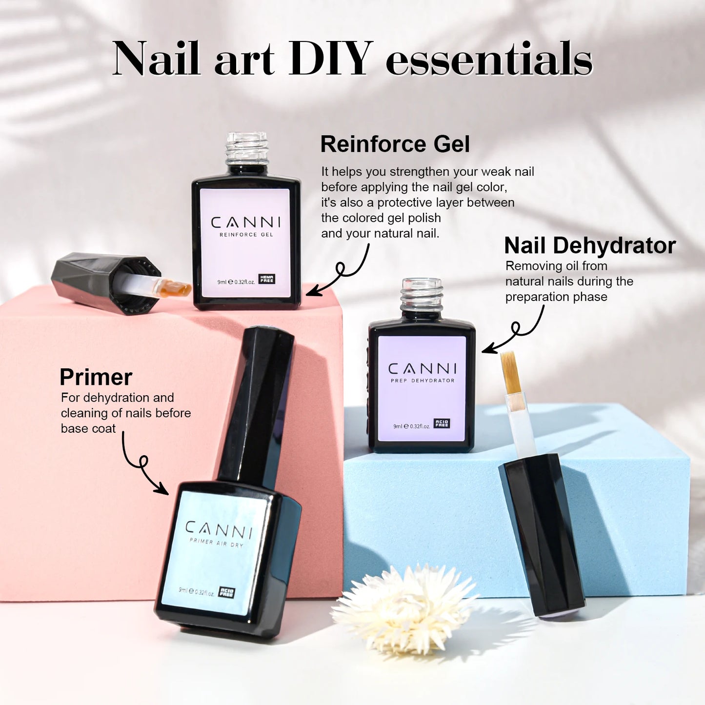 30pcs/set CANNI TPO FREE HEMA FREE Gel Polish VIPKit WholeSet New Learner Nail Maincure Gel Varnish Branded Suitcase