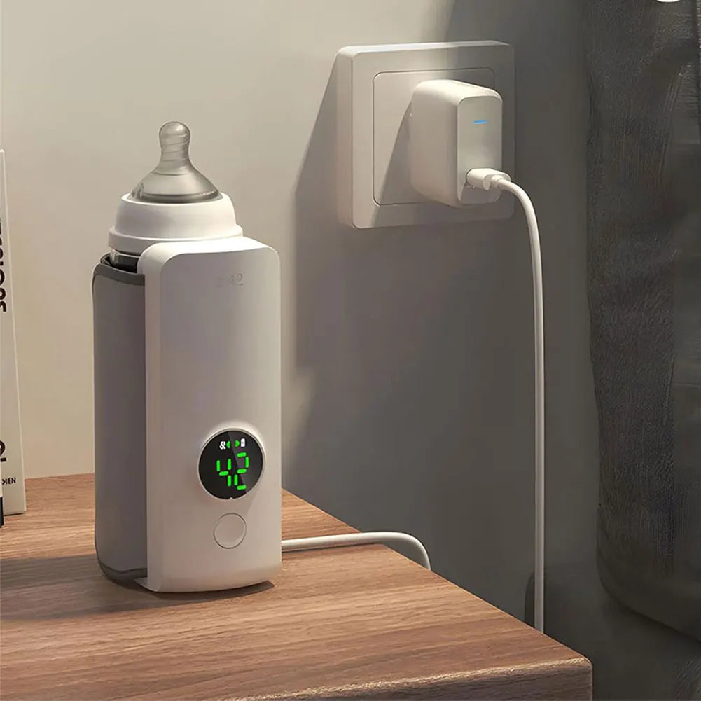 Portable Bottle Warmer with Temperature Control Baby Bottle Warmer Travel Warmer for Comfortable Baby Feeding On The Go