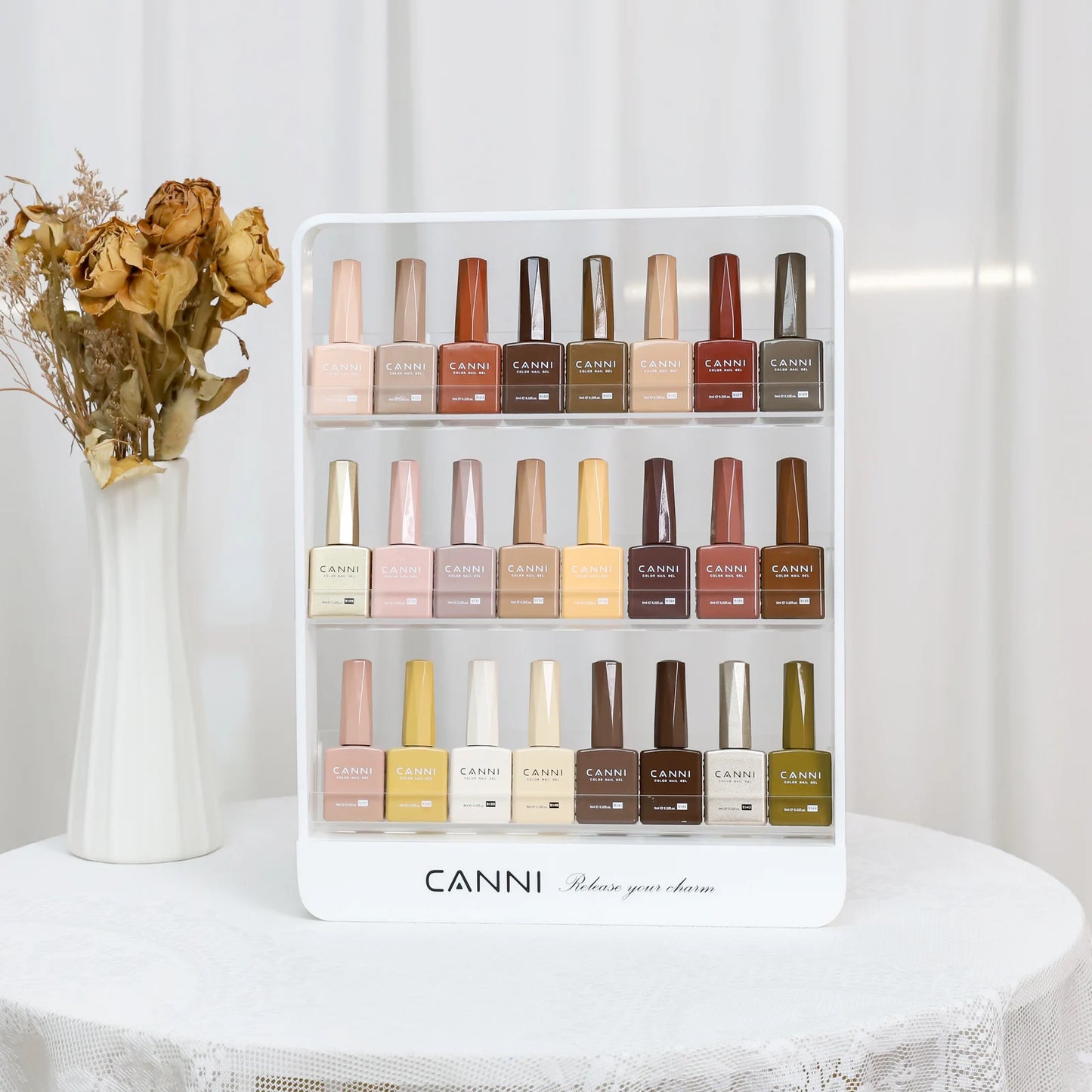 30pcs/set CANNI TPO FREE HEMA FREE Gel Polish VIPKit WholeSet New Learner Nail Maincure Gel Varnish Branded Suitcase