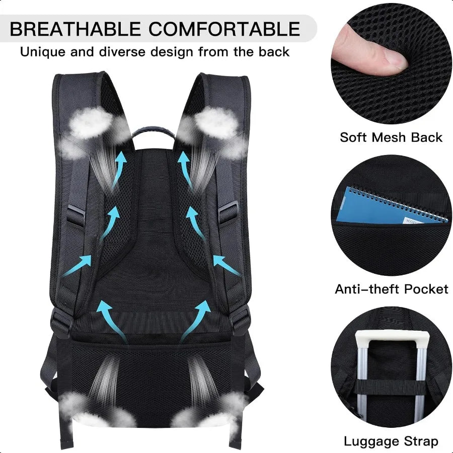 50L Travel Backpack Extra Large Backpack Laptop Backpack for Men big Backpack Water Resistant TSA Appd Busin Work College Schoo
