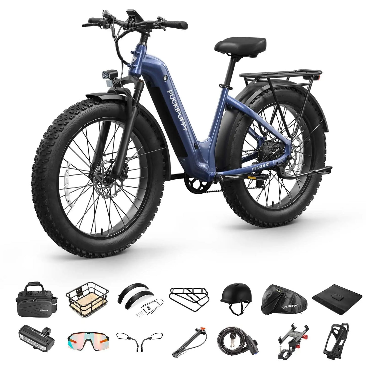 PUCKIPUPPY Beagle ST Electric Bike For Adults With Luxury Accessory Pack And Extra Batteries Electric Mountain Hunting EBike