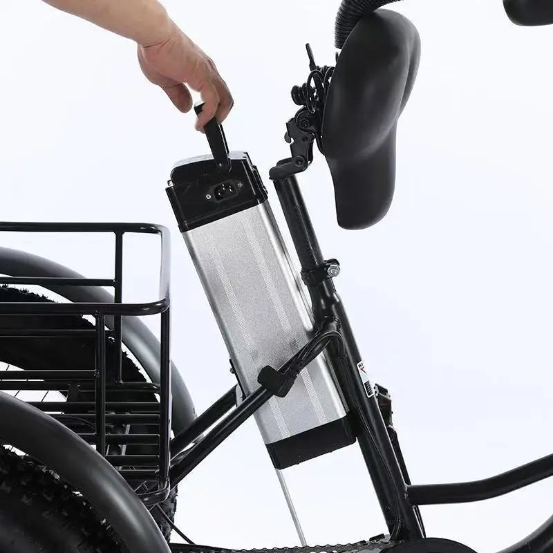 Electric Tricycle 20Inch Fat Tire Snow Lithium Battery Electric Bicycle Adult Ebike For Urban Commuting Leisure Shopping Outings