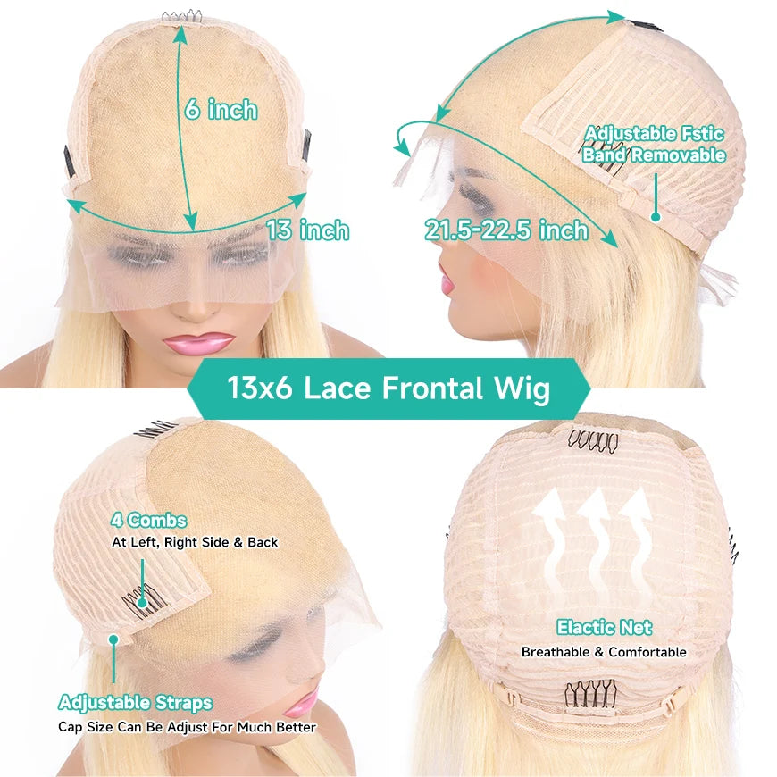 Mint Green Body Wave Human Hair Wigs Brazilian Raw Hair 613 Hd Lace Frontal Wig 13x6 Colored Lace Front Wig Human Hair 200% 250%