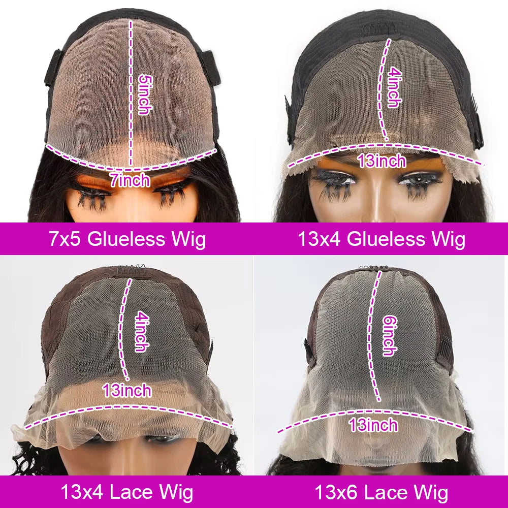 Brazilian Deep Water Wave Curly Bob 100% Human Hair Glueless Wigs Deep Wave HD Lace Front 13x4 13x6 Transparent Lace Frontal Wig