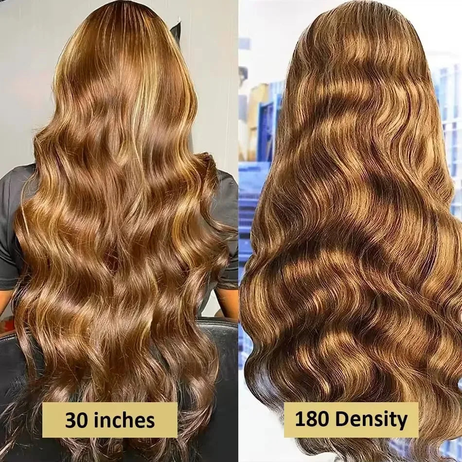 13x6 Glueless Highlight Hd Lace Frontal Wig Human Hair Ombre Colored Honey Blonde Human Hair Wigs Body Wave For Women 5x5 4x4