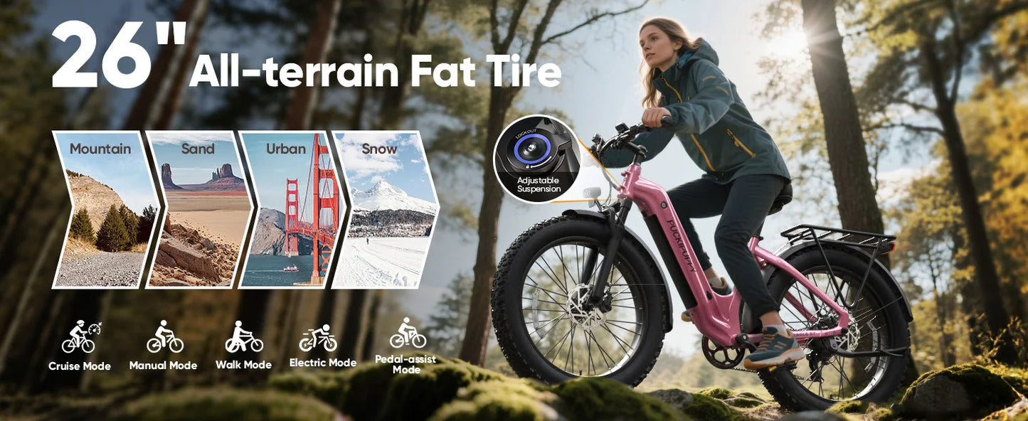 PUCKIPUPPY Beagle ST Electric Bike For Adults With Luxury Accessory Pack And Extra Batteries Electric Mountain Hunting EBike