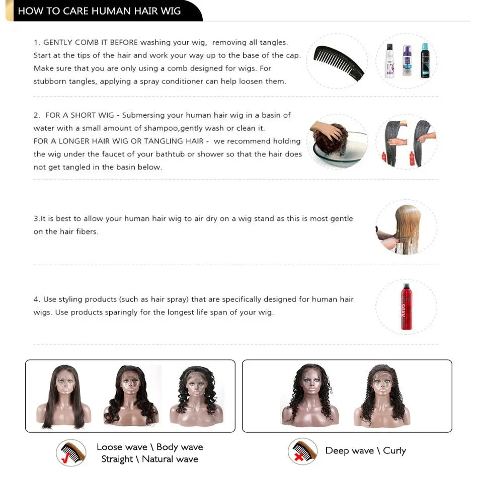 200 Density Water Wave Lace Front Wig 4x4 5x5 Lace Closure Wig 13x4 13x6 hd Lace Frontal 360 Curly Human Hair Wigs for Women