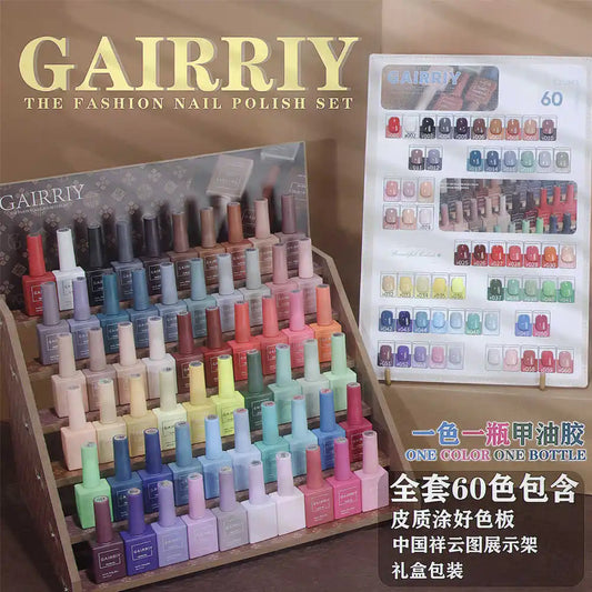 60 colors  Korean Nail Polish Gel Set Popular Sweetheart Glue Nail Shop Dedicated One Bottle One Color Color Nail Glue Wholesale