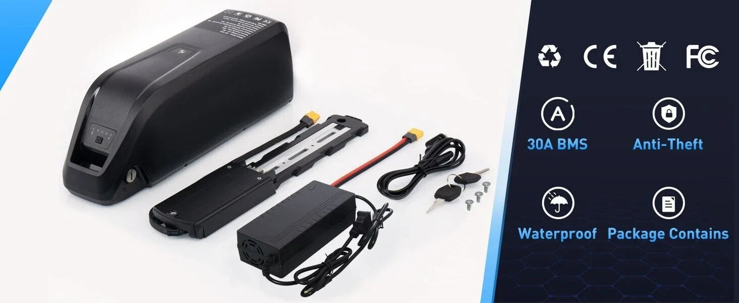 Hailong e-Bike Battery 36V 48V 20000mAh 20Ah Mountain Bicycle 18650 Electric Bateria Pack for Bafang 1500W 1000W 750W 500W