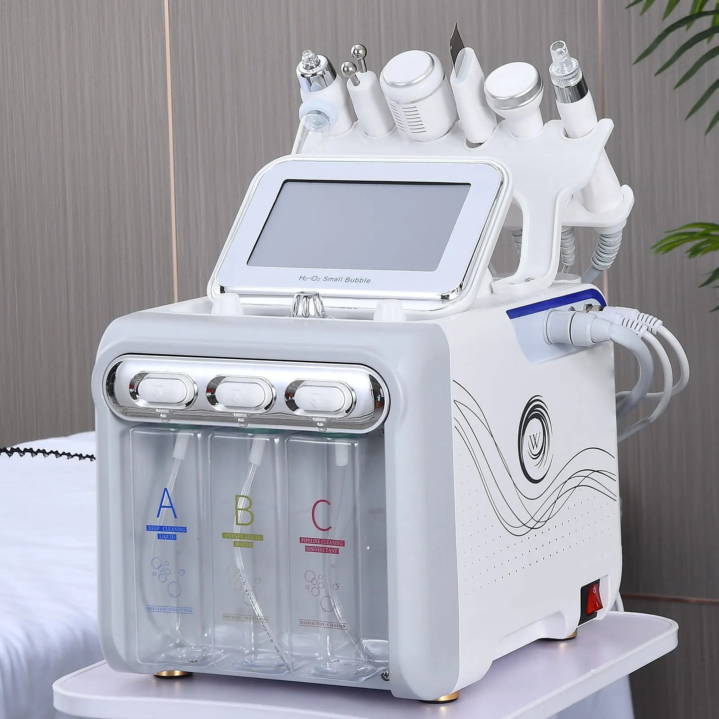 The New 6 In 1 Aqua Peeling Lift Skin Bubble  Oxygen Machine Skin Care Cleansing Facial beauty Equipment