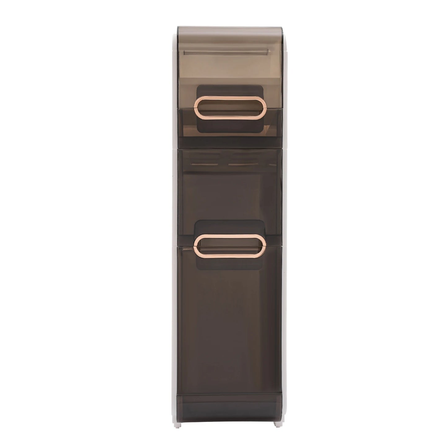 Modern Bathroom Cabinet, PP Toilet Sideboard, Narrow Bathroom Storage Cabinet with 2/3/4 Drawer Storage Floor Shelf