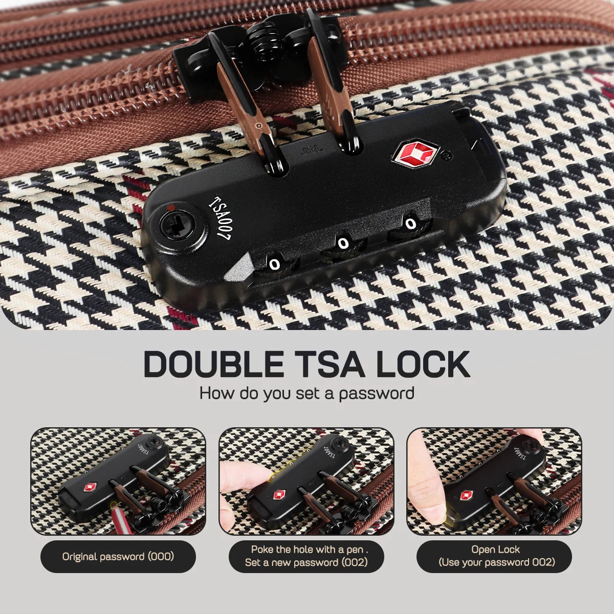 Softside Luggage Expandable 3 Piece Set Suitcase with 360° Upright Spinner Softshell Lightweight Luggage Travel Set 20"/26"/30"