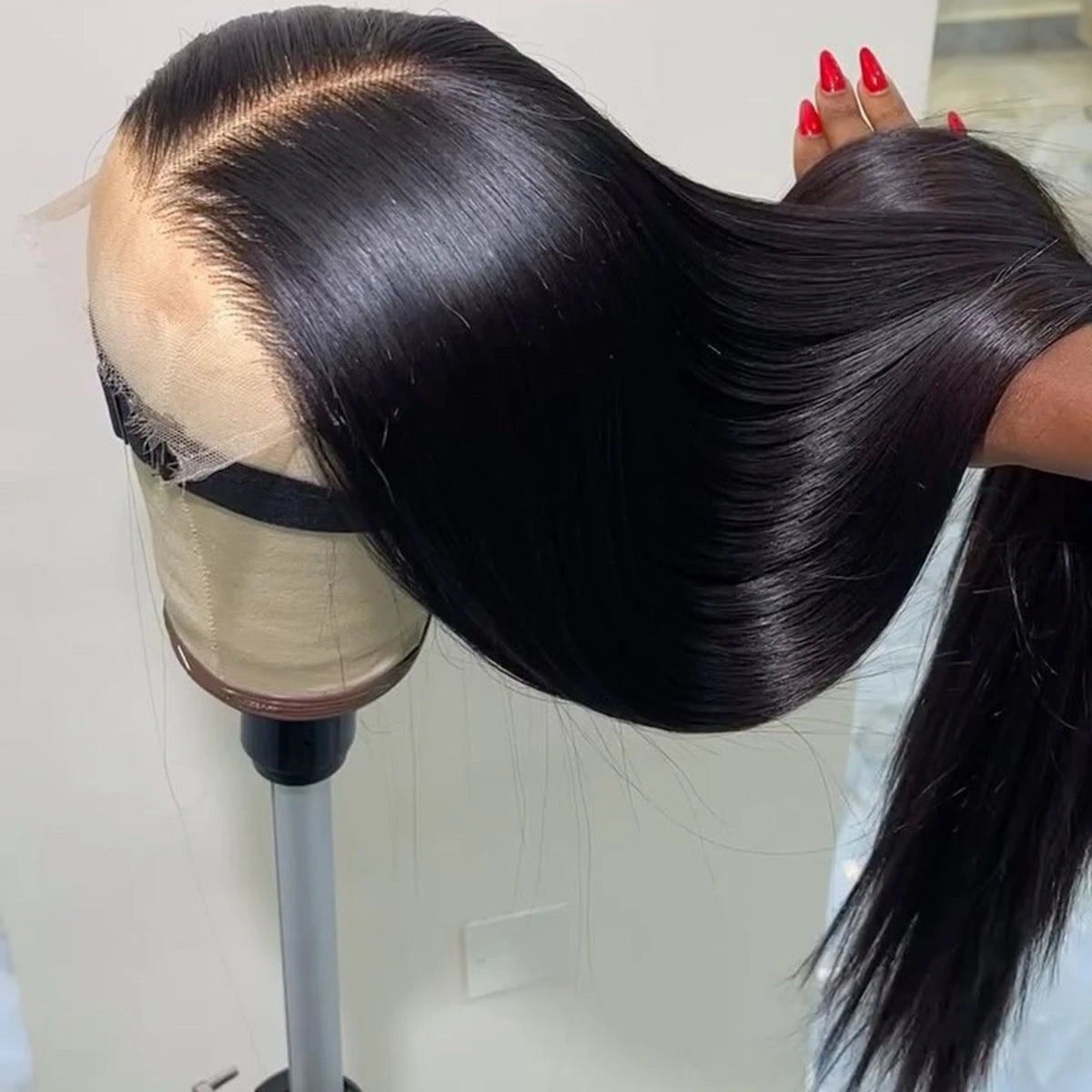 200 Density 13x4 Lace Front Human Hair Wigs Black Bone Straight Brazilian Virgin Hair 360 HD Lace wig Frontal 5x5 Glueless Wigs