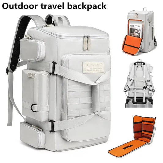 Large capacity fitness bag, travel backpack, dry wet separation shoulder bag, outdoor sports, fishing, yoga training bag