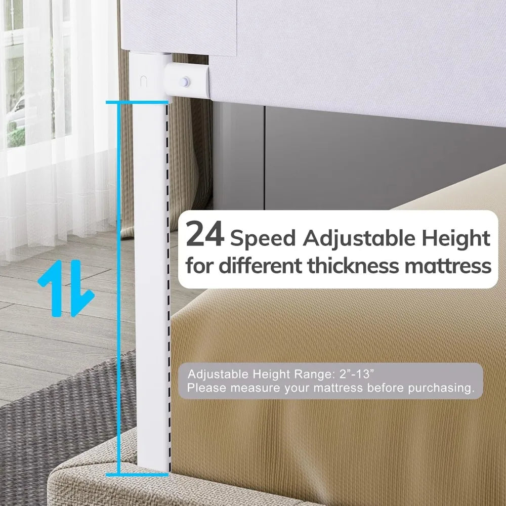Bed Rail for Toddlers - (3 Pack) Toddler Bed Rails with Double Child Lock, Bed Rail for Baby Kids with Pattern, Infants Height