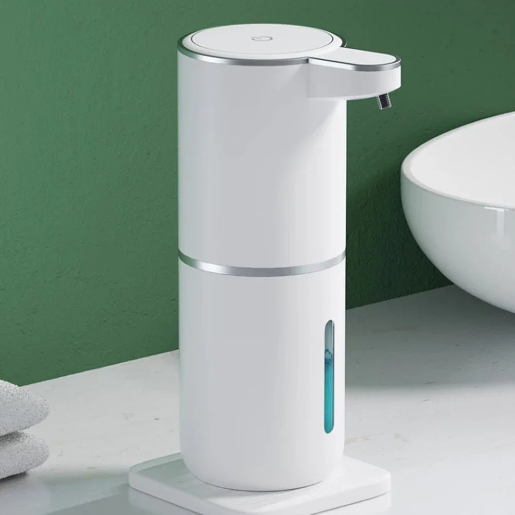 380ML Touchless Foam Soap Dispenser with Adjustable Foam Levels and Long Lasting Battery for Kitchen and Bathroom Use