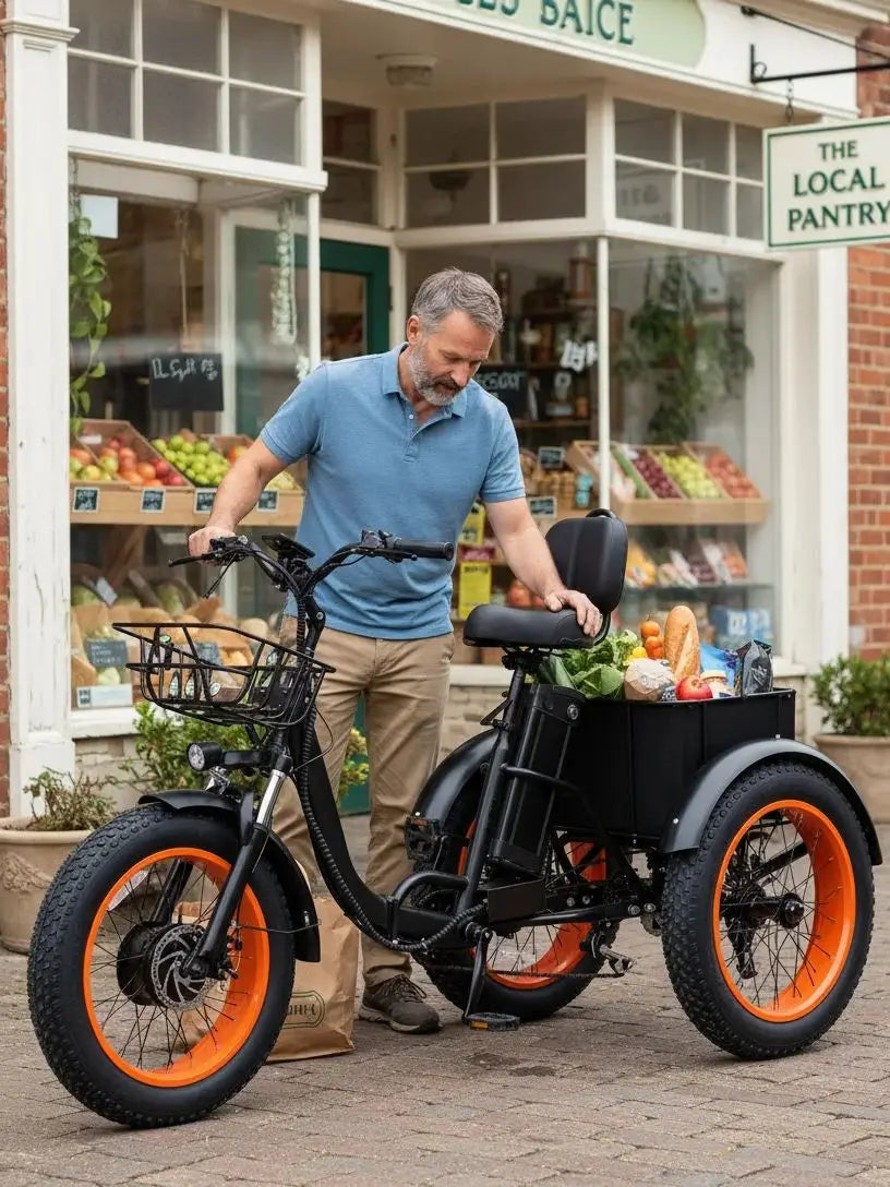 Powerful  Peak 750W 48V15AH Versatile Electric Tricycle for Adults, Stable 3 Wheel E-Bike for Daily Commute, Riding and Shopping