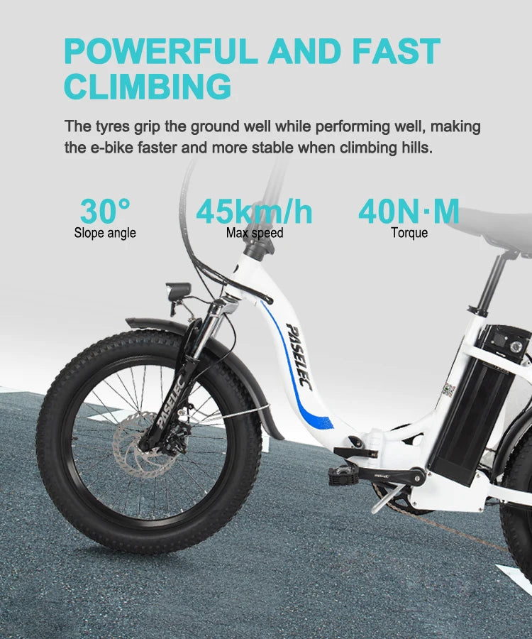 850W Peak Motor 20" Folding Electric Motorcycles Mountain E Bike For Adults, 27.5Mph 53Miles 48V 16AH Electric Bicycle Ebike