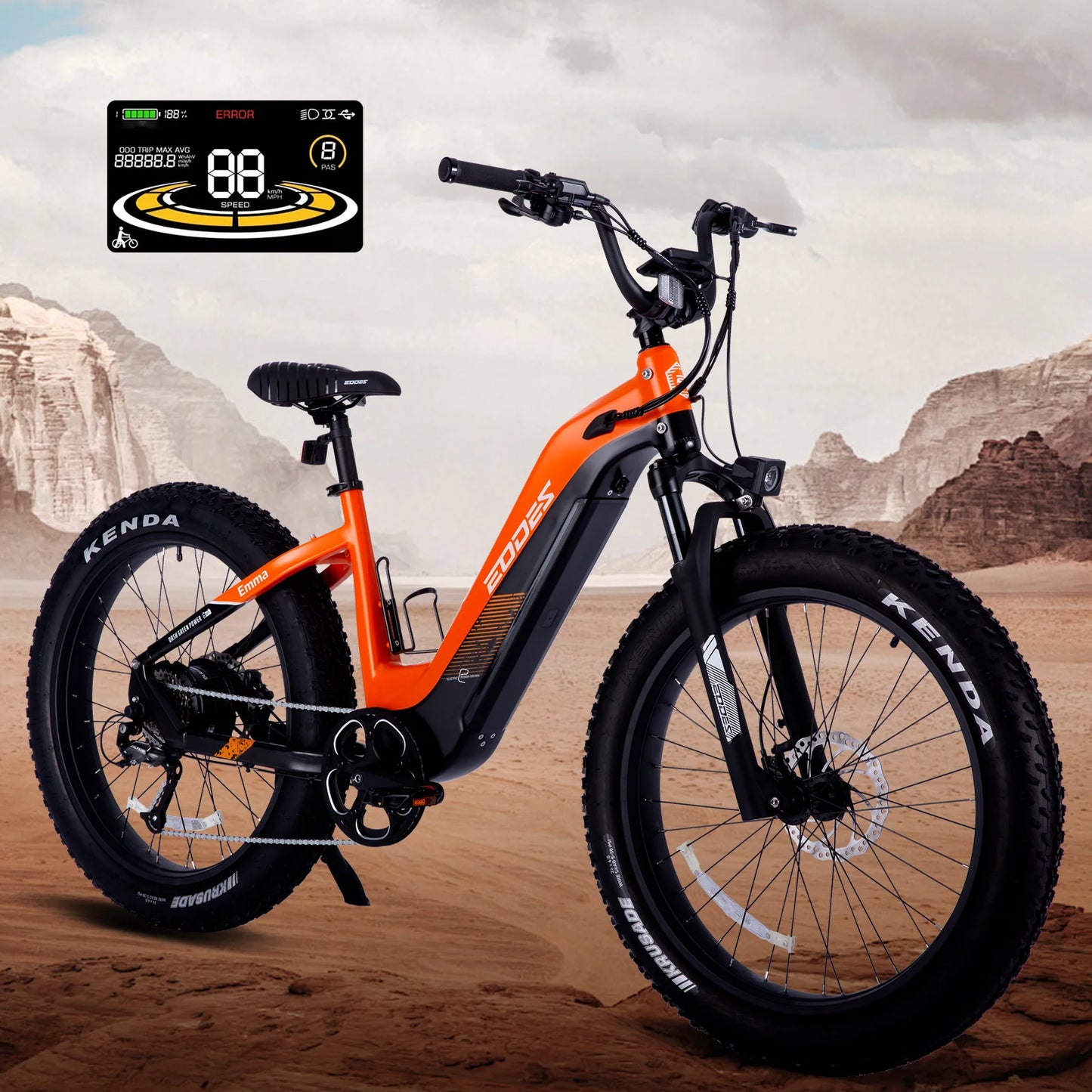 Adult electric bicycle 750W52Vdetachable battery electric bicycle 26inch thick tire front shock absorber mountain electric bicyc