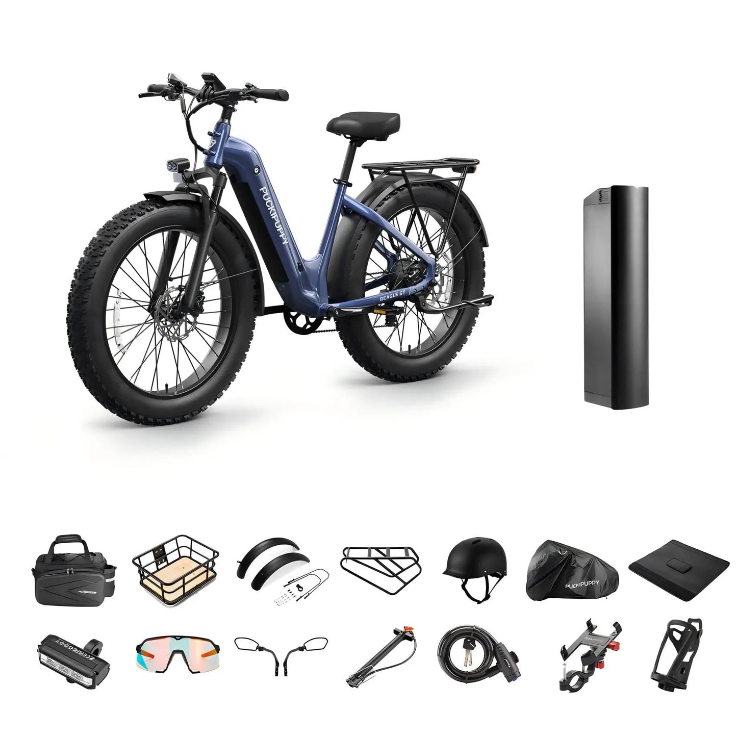 PUCKIPUPPY Beagle ST Electric Bike For Adults With Luxury Accessory Pack And Extra Batteries Electric Mountain Hunting EBike