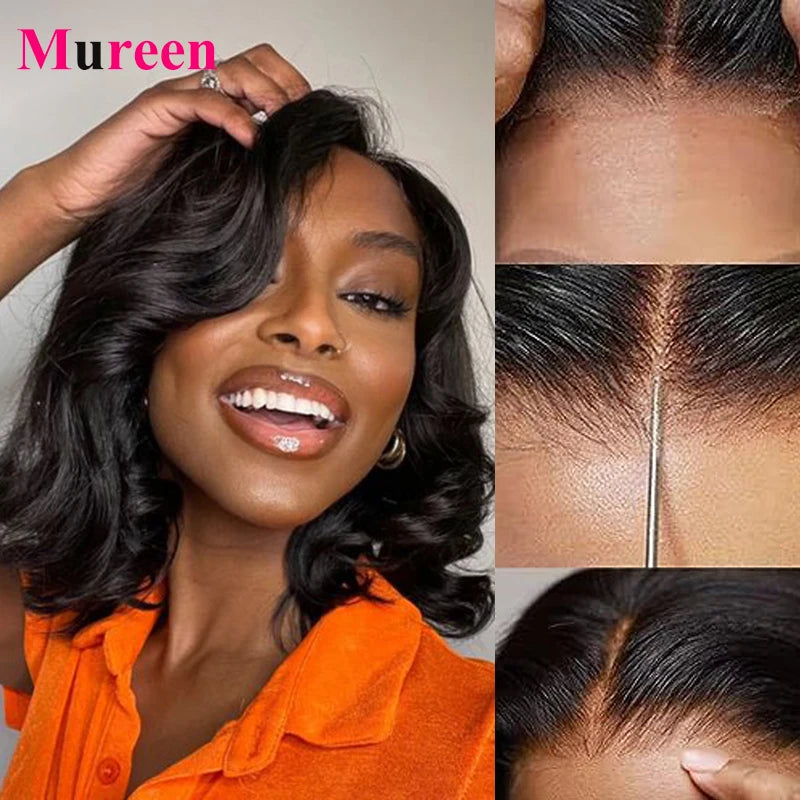 Mureen Hair Body Wave Wear And Go Glueless Bob Wig For Women Ready To Go Human Hair Wigs 5x5 Lace Closure Wig Human Hair