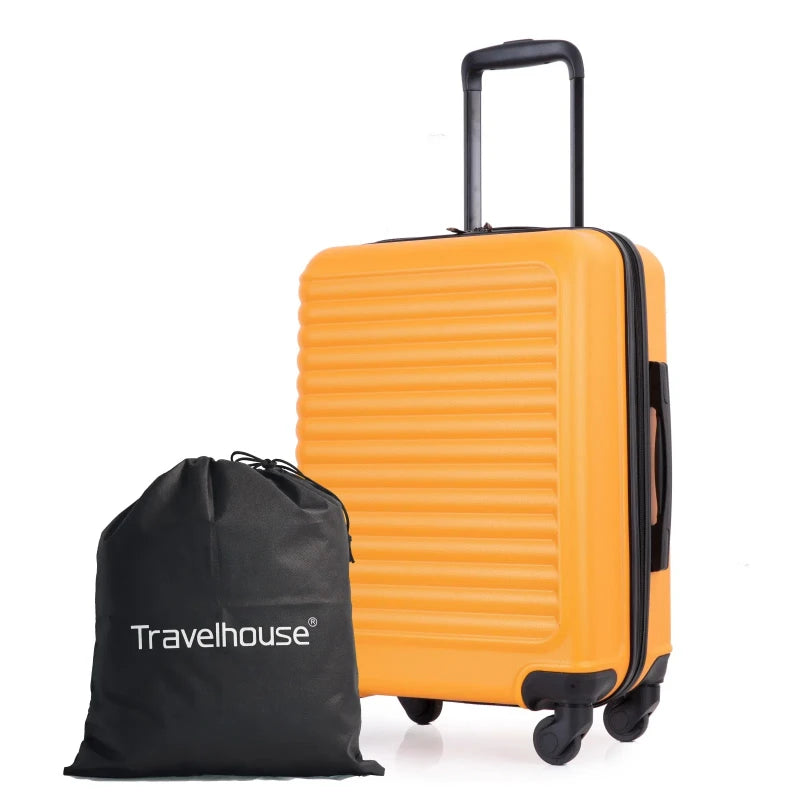 Travelhouse 20" Carry on Luggage Lightweight  Hardside Suitcase with Spinner Wheels