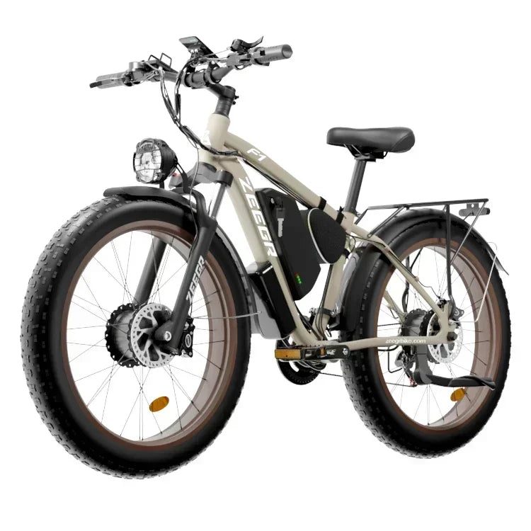Electric bike F1 2000w Dual Motor 48V 22AH battery Adult Electric Bicycle 26inch tire Hydraulic brake Snow beach Mountain E bike