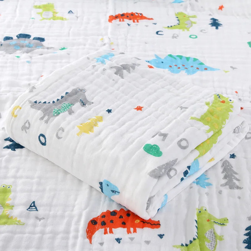 Baby bath towel, cotton four layer gauze, high-density baby product, newborn children's blanket towel, wrapped in newborn duvet