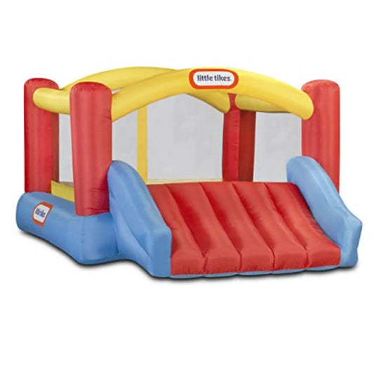 Jump 'n Slide Inflatable Bouncer Includes Heavy Duty Blower With GFCI Stakes Repair Patches And Storage Bag for Ages 38 Years