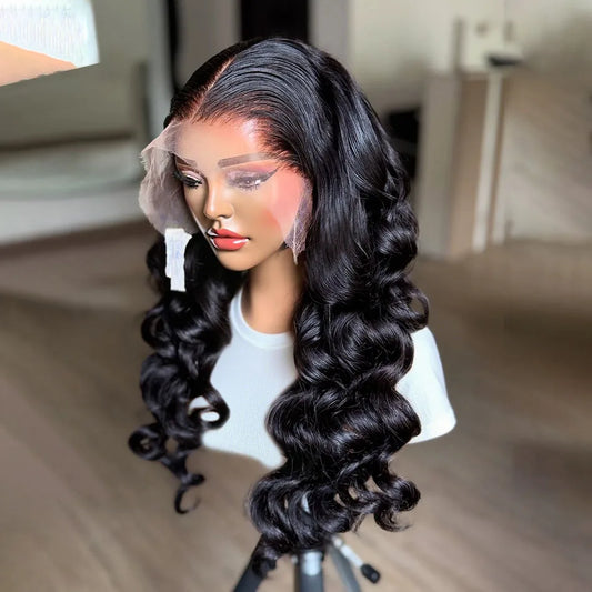 30 40 Inch Human Hair Wigs 13x6 HD Lace Frontal Wig Body Wave  13x4 Lace Front Preplucked Wig 100% Natural Water Wave For Women