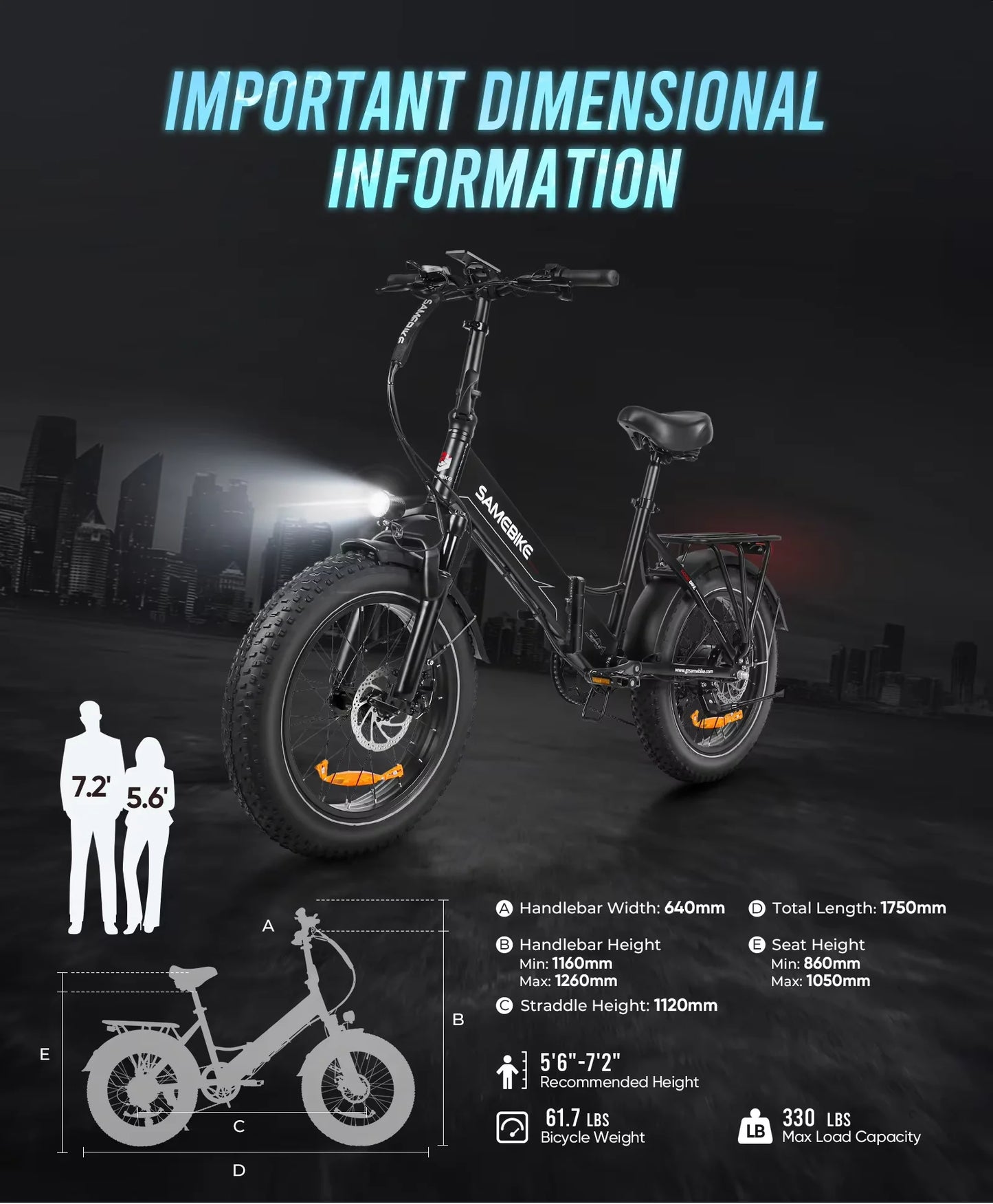 Folding Electric Bicycle 750W Motor 48V13AH Lithium Battery Disc Brake E-bike Adult City Travel 20*4 Inch Fat Tire Electric Bike