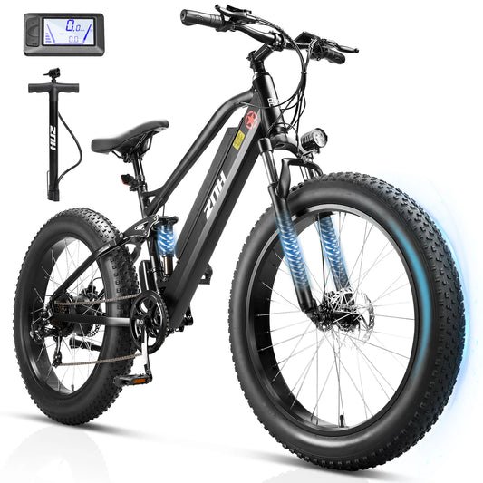 1000W Motor Electric Bicycle for Adults,48V 13Ah Removable Battery, Max 26MPH Electric Bike, 26*4 Inch Fat Tire Snow E-bike