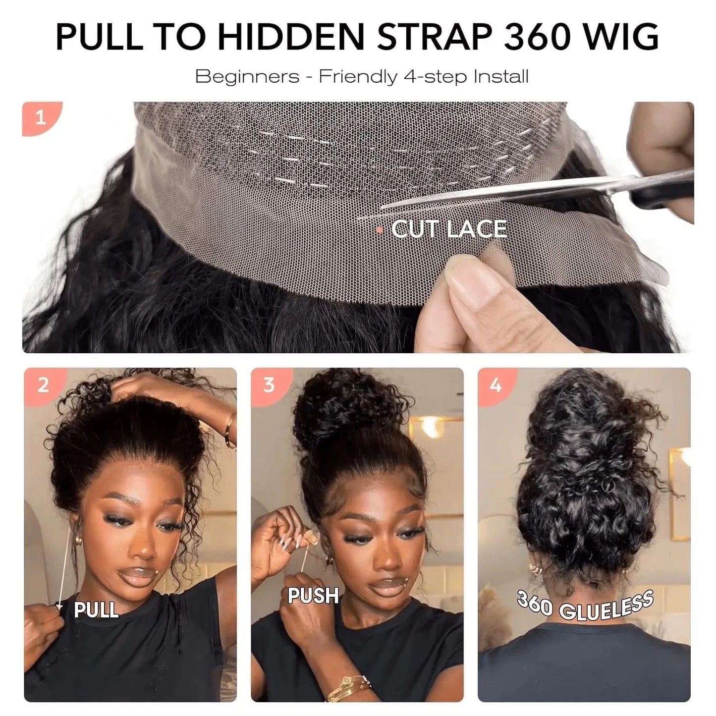 360 HD Full Lace Curly Wigs Human Hair Preplucked 13x6 13x4 Lace Frontal Wig Deep Wave Glueless Human Hair Ready To Wear 30Inch