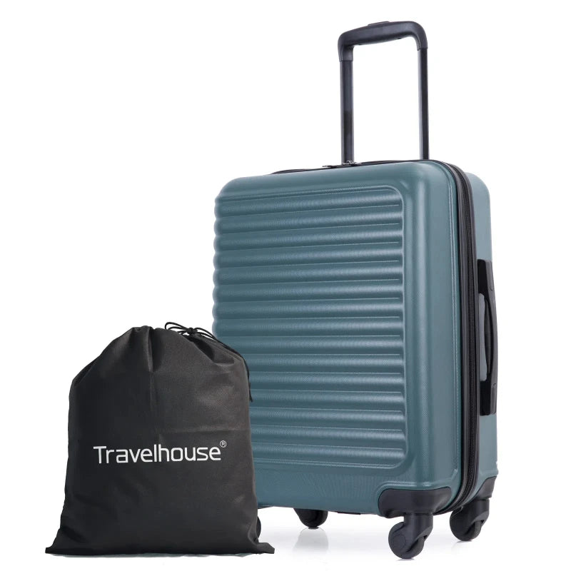 Travelhouse 20" Carry on Luggage Lightweight  Hardside Suitcase with Spinner Wheels