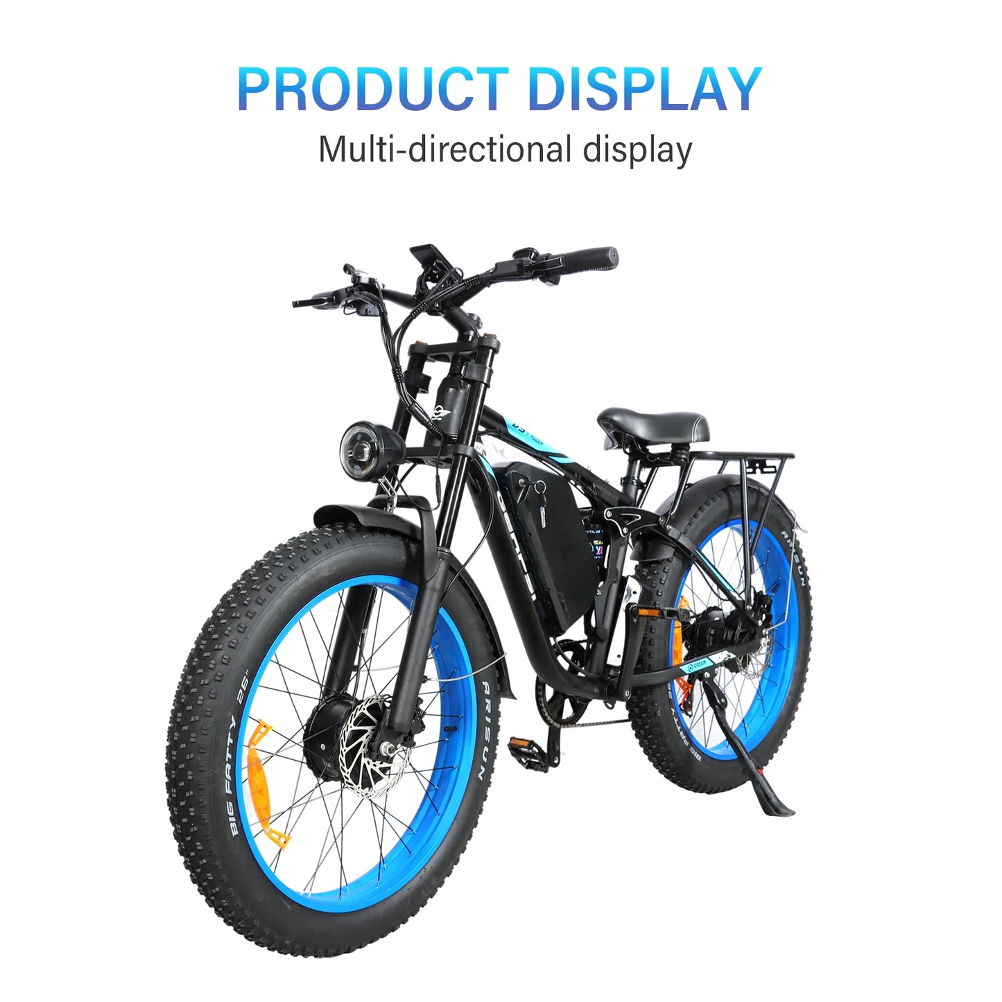 BAOLUJIE DP-2603 Adult E-bike 1500W*2 Motor 48V25Ah Battery Commute Electric Bike 26-inch Fat Tire E-Mountain Bike 21 Speeds