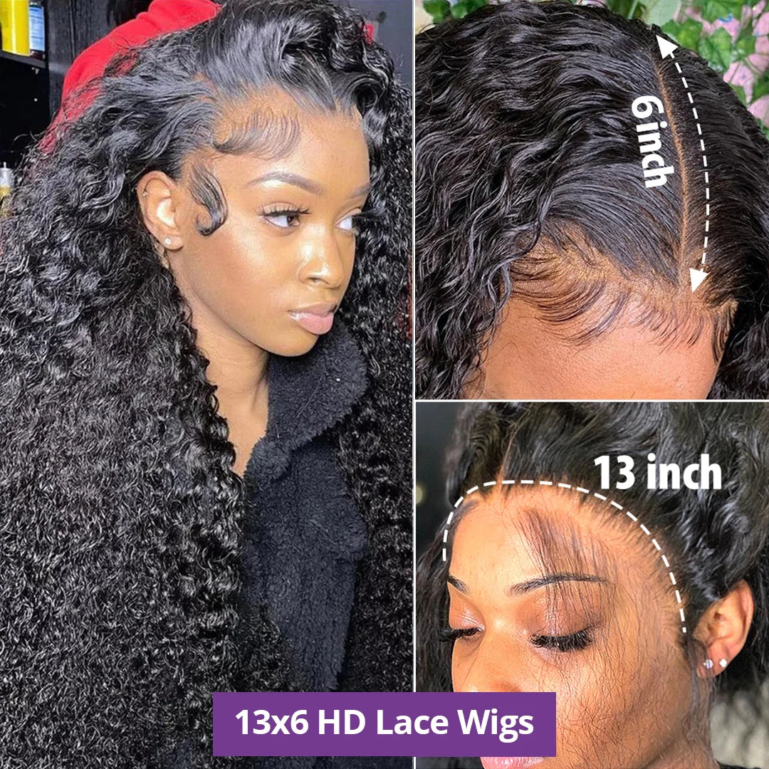 40 42 Inch 13x4 13x6 Water Wave HD Lace Front Wigs For Black Women Curly 360 Full Lace Wigs Human Hair Wet Deep Wave Frontal Wig