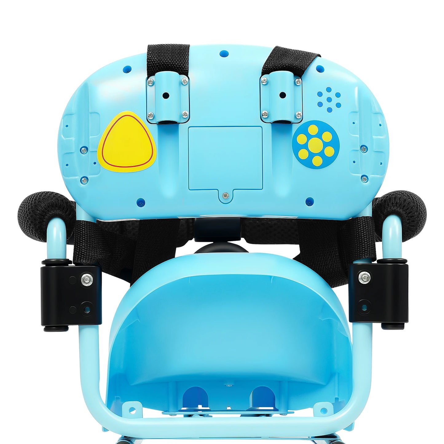 Safe Seat Cushion Rear Child Bike Seat Kids Seats with Safety Belt Attachment to Bike for Children 6 Months -6 Years Blue