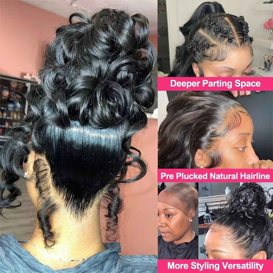 40 Inch 360 Full Lace Wig Deep Wave Frontal Wigs Brazilian Curly Human Hair Wigs Hd 360 Lace Wigs Invisible Drawstring For Women