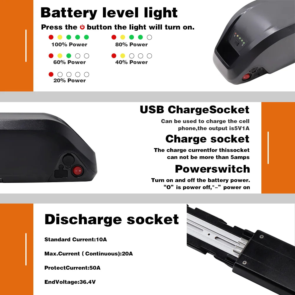 Hailong Electric Scooter Battery 36V 48V 15Ah-20Ah for 250W~1800W Motorcycle/bicycle Waterproof LithiumBattery + Charger