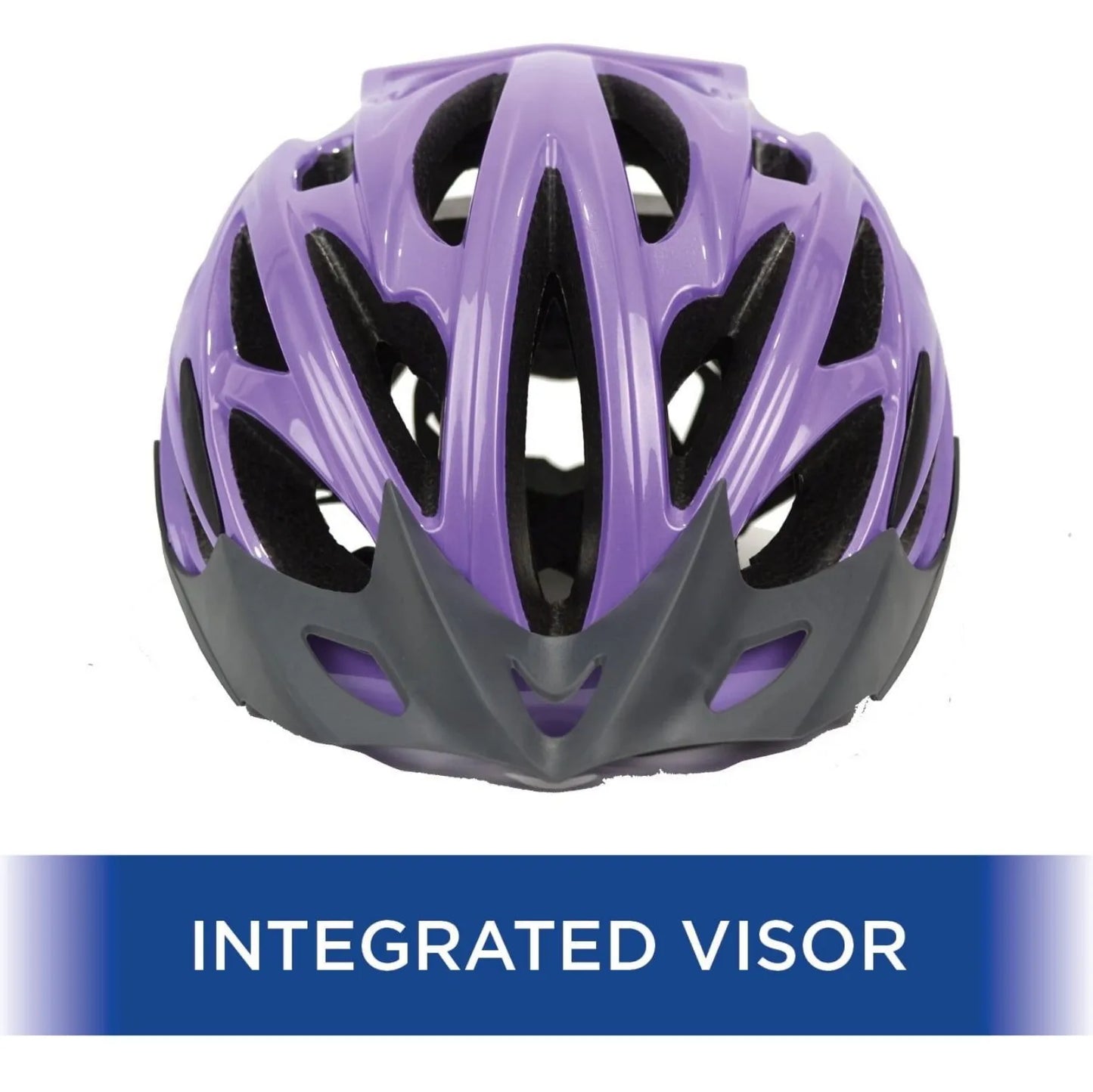 Youth Full-Coverage Bike Helmet, Lilac – Age 8+, 24 Vents, Adjustable Fit, with Visor